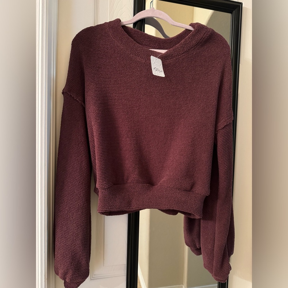 NWT Free People Maroon Sweater